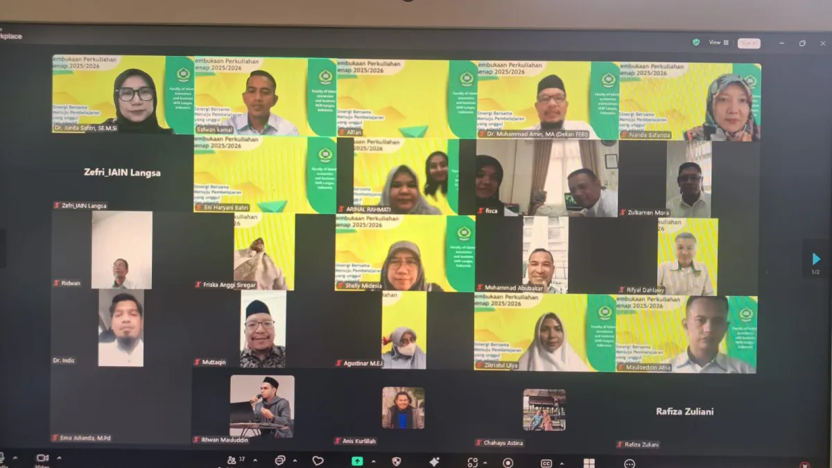 FEBI IAIN Langsa Laksanakan Rapat Pra Perkuliahan Genap 2025/2026 Secara Daring: Sinergi Bersama Menuju Pembelajaran yang Unggul dan Adaptif