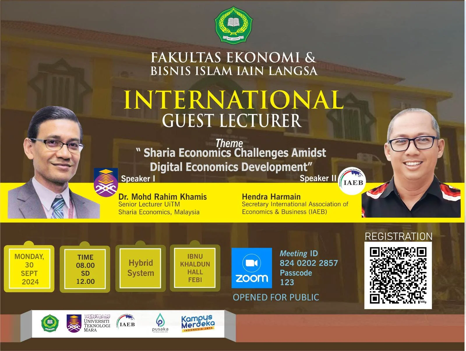 FEBI IAIN Langsa Gelar Internasional Guest Lecturer Hadirkan Pakar dari UiTM Malaysia dan IAEB